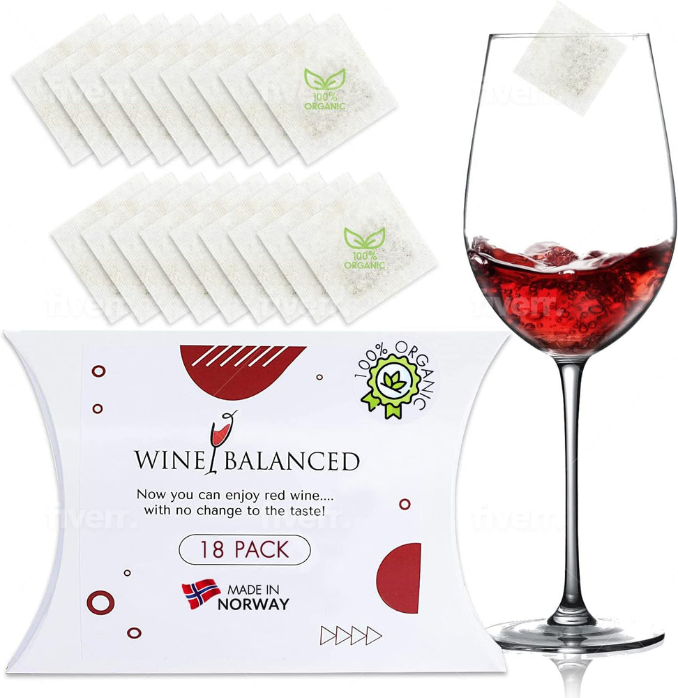 18-pack wine filter pack for headaches and sulfite removal